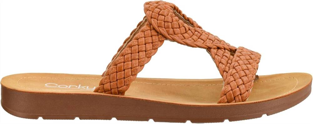 NEW CORKYS FOOTWEAR women's all tangled up sandals in cognac